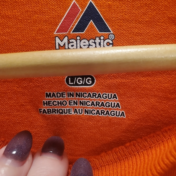 Majestic, Denver Broncos, Longsleeved tshirt, NFL, Men's L, Orange - Picture 4 of 4